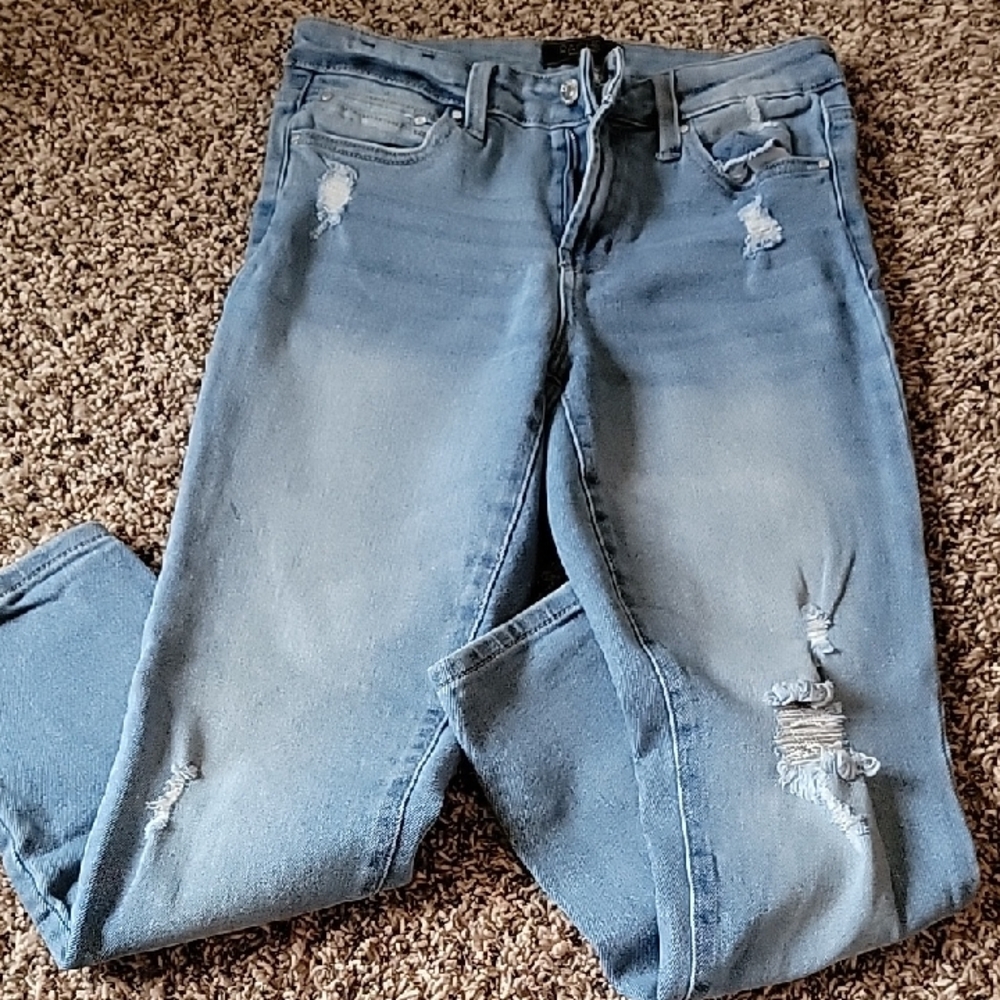 RACHEL Rachel Roy Light Blue Distressed Skinny Jeans